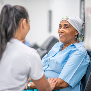 woman with cancer for oncology massage